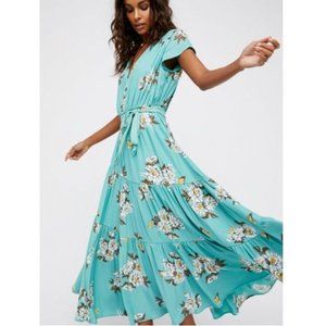 FREE PEOPLE All I Got Floral Botanical Maxi Dress